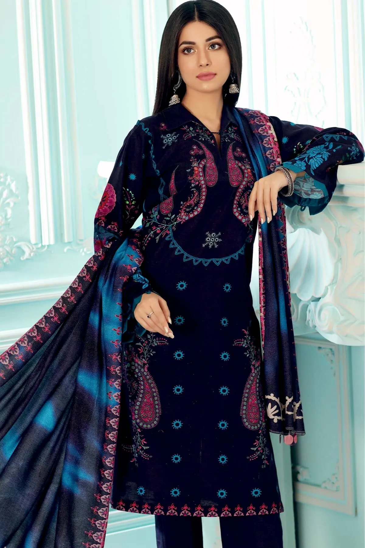 Charizma Qaus Printed Khaddar Collection – QPK-15