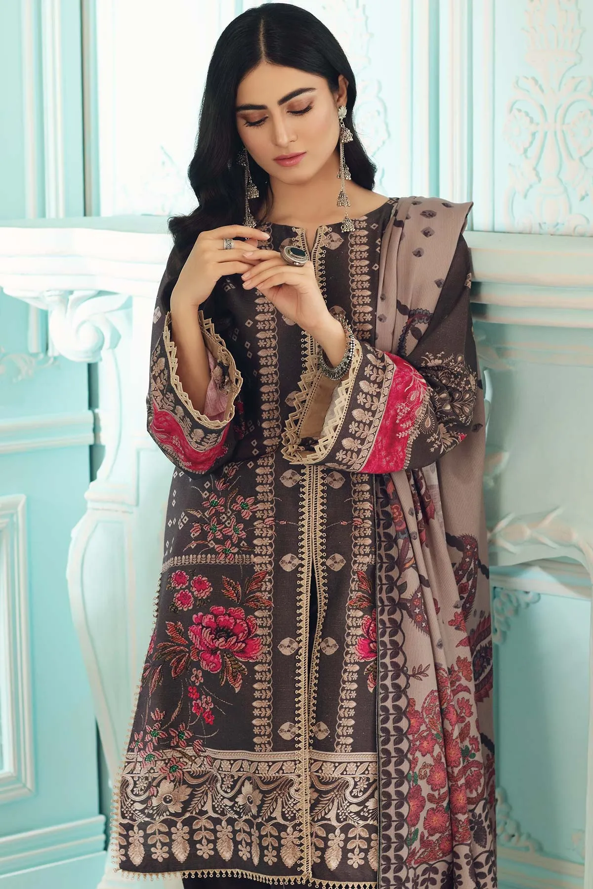 Charizma Qaus Printed Khaddar Collection – QPK-16