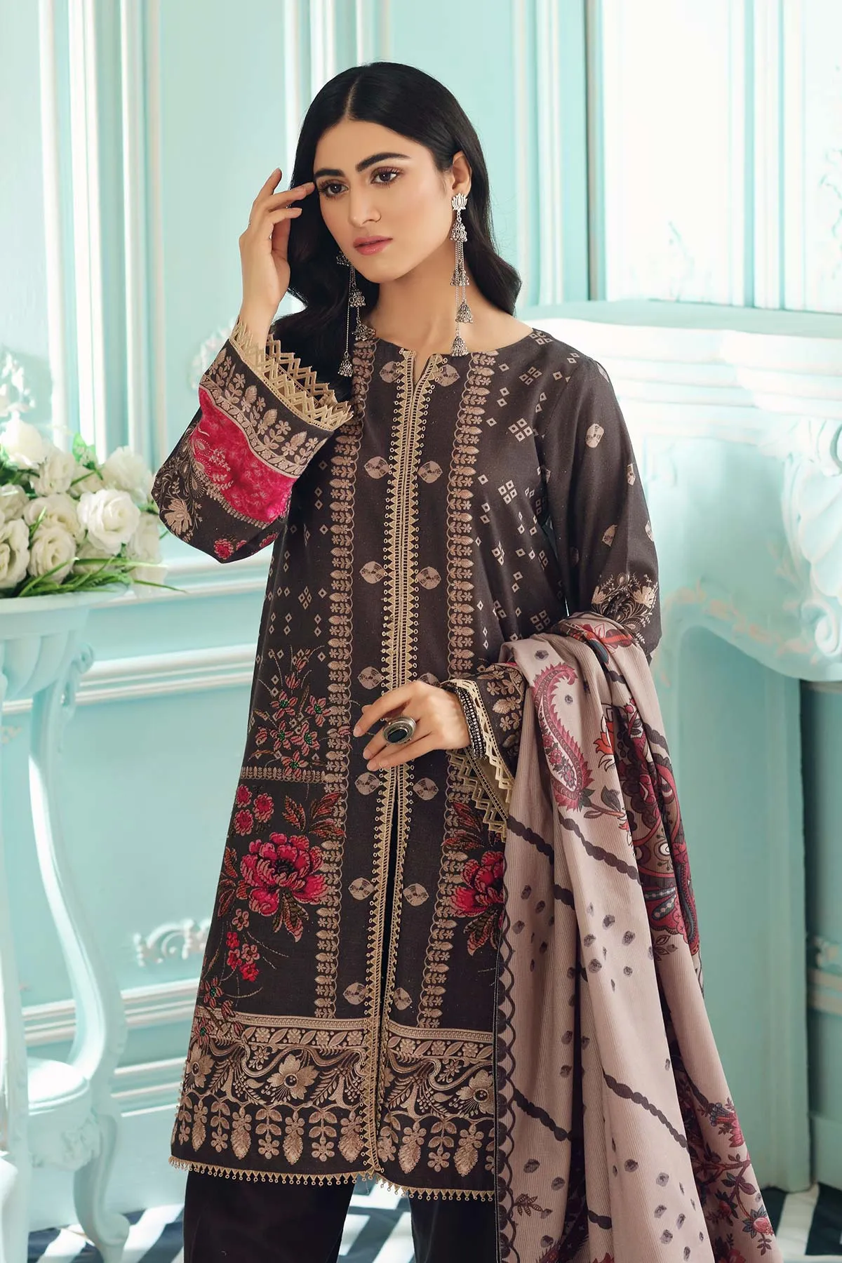 Charizma Qaus Printed Khaddar Collection – QPK-16