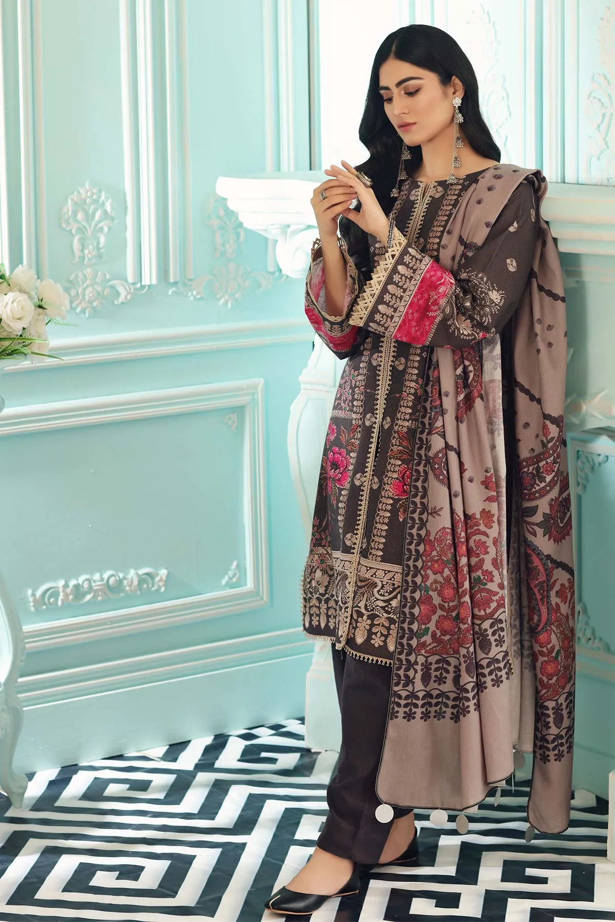 Charizma Qaus Printed Khaddar Collection – QPK-16