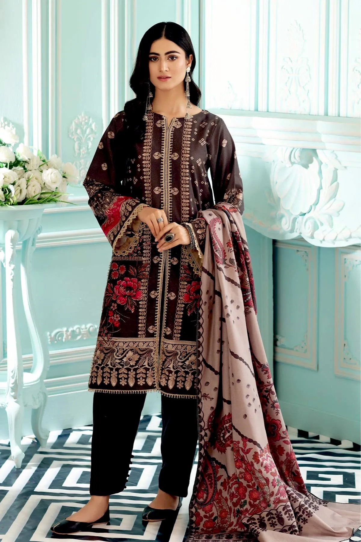 Charizma Qaus Printed Khaddar Collection – QPK-16