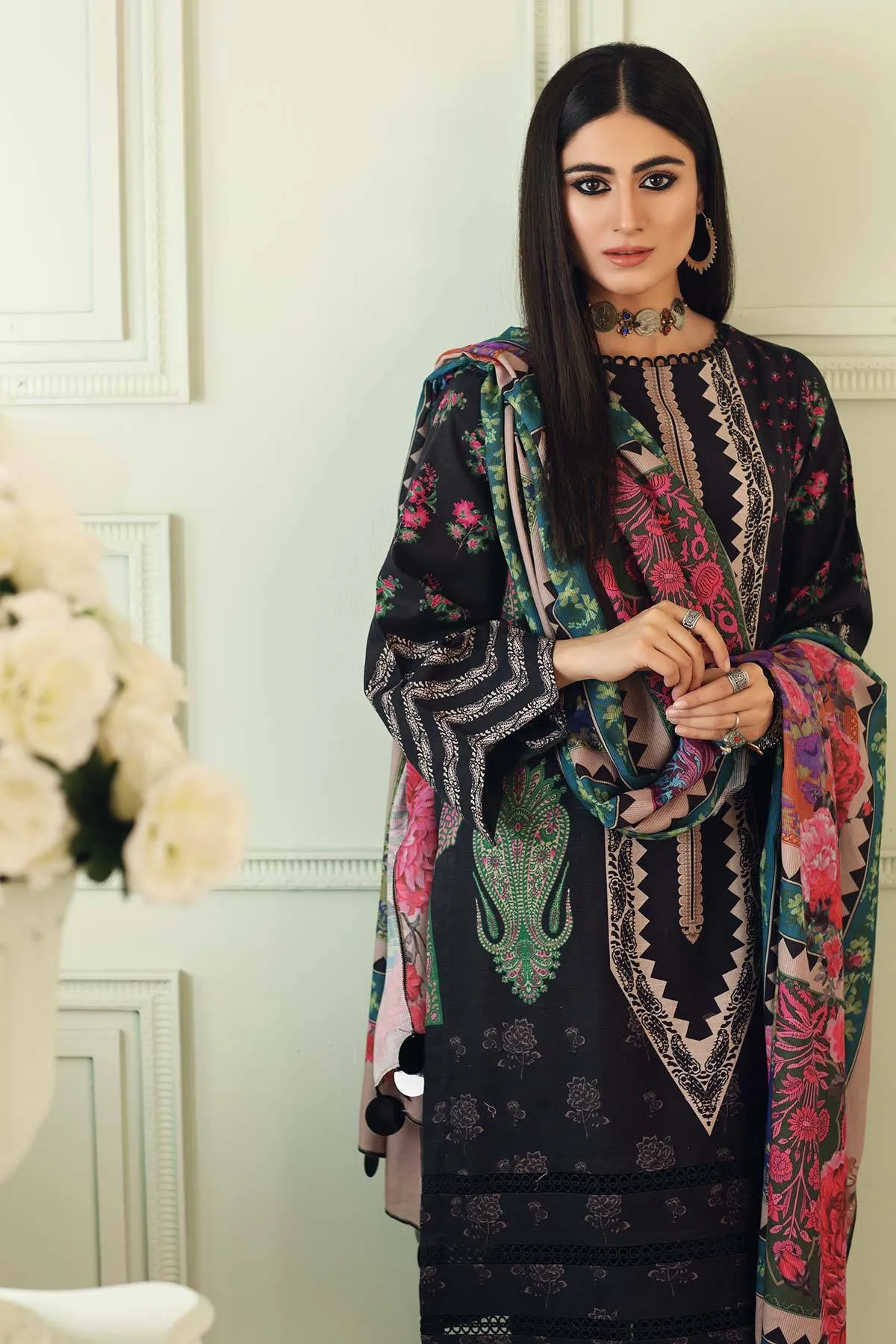 Charizma Qaus Printed Khaddar Collection – QPK-17