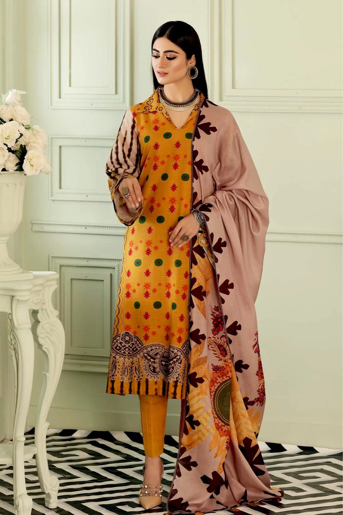 Charizma Qaus Printed Khaddar Collection – QPK-19