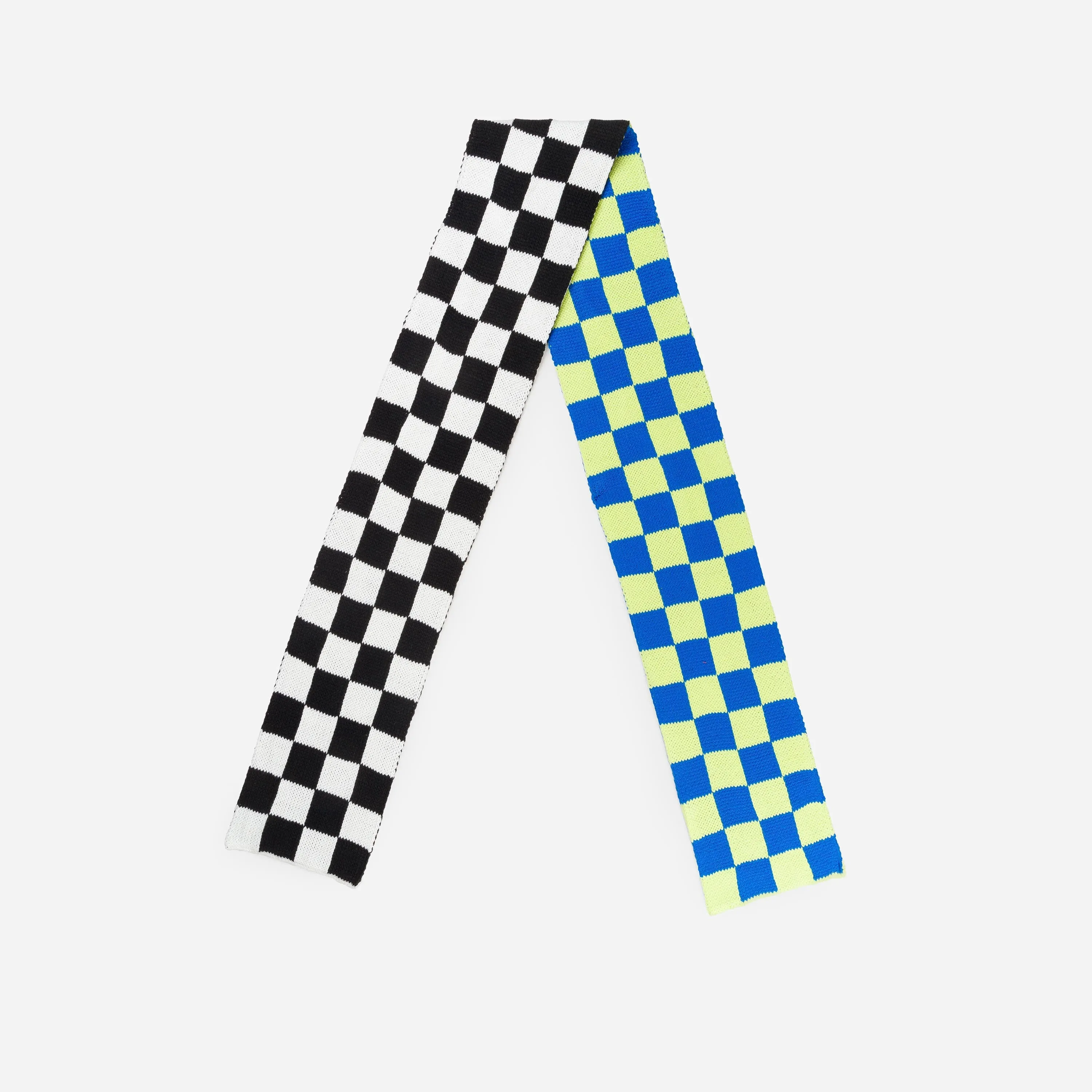 Checkerboard Knit Mini Scarf