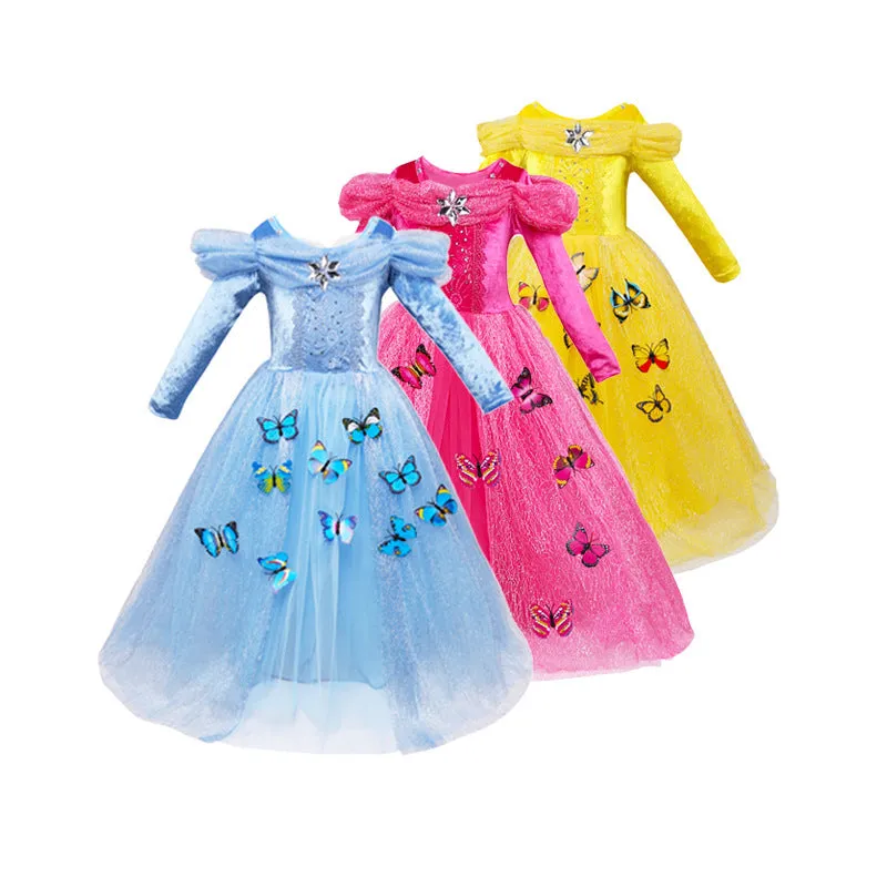 Children 'S Day Cinderella Dress Frozen Elsa Sophia Christmas Dress Children 'S Long Sleeve Princess