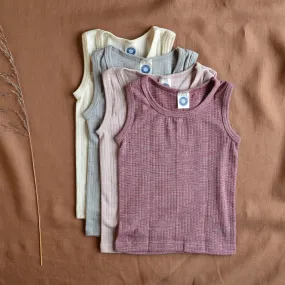 Child's Sleeveless Vest - Organic Cotton/Merino/Silk (1-12y)