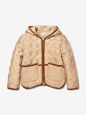 Chloé Girls Quilted Jacket in Beige