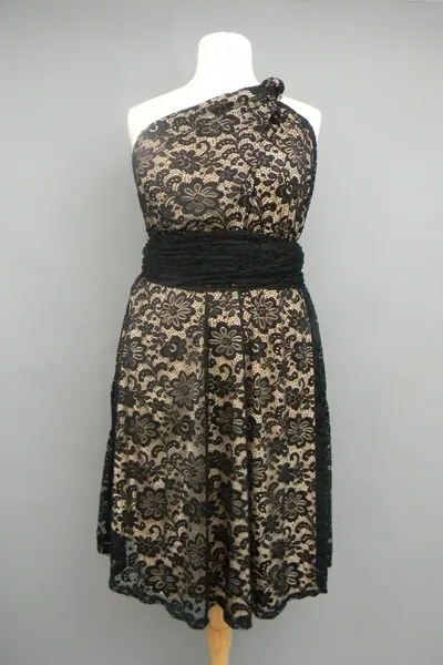 CHOIR Black Lace Infinity Dress Midi