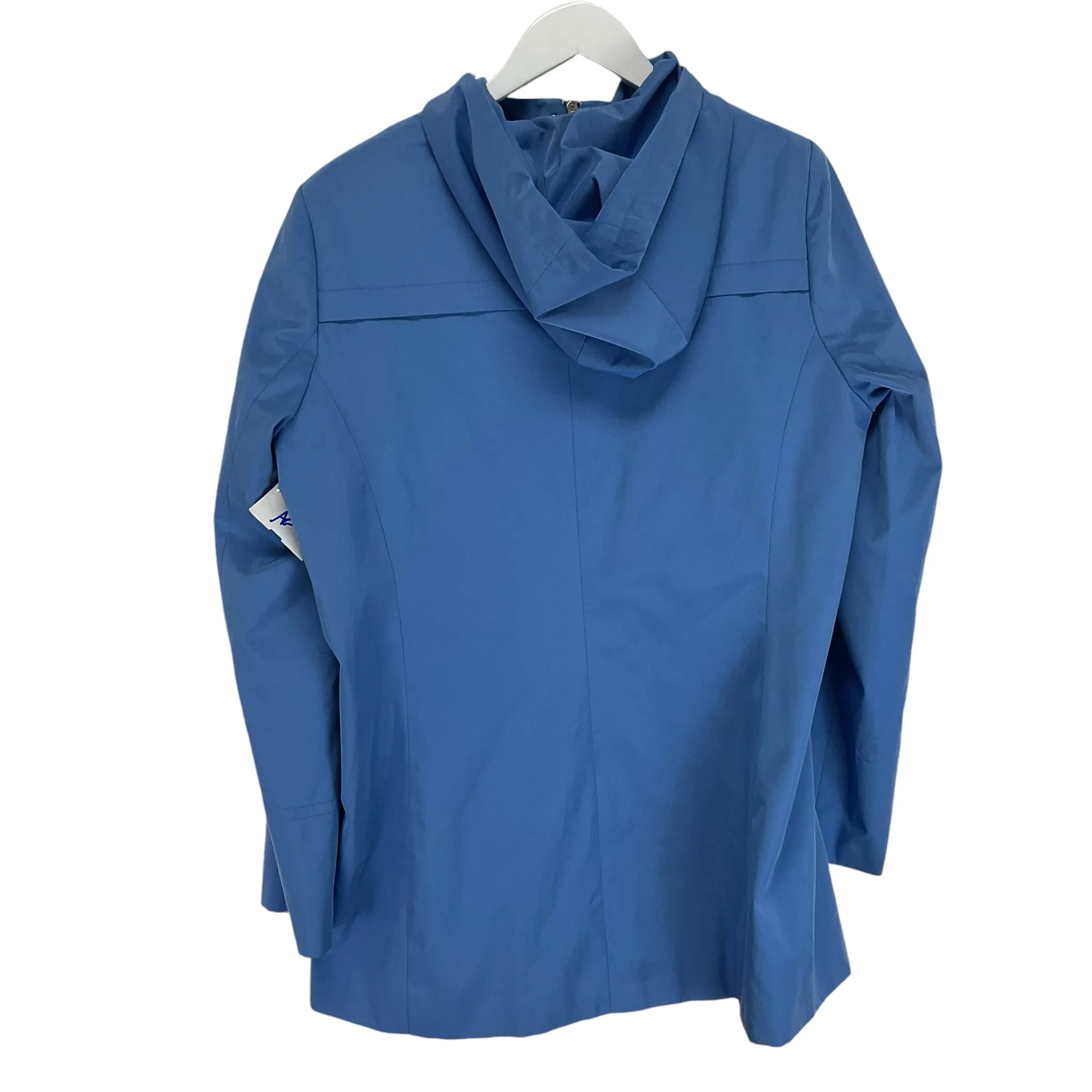 Coat Raincoat By Calvin Klein In Blue, Size: M