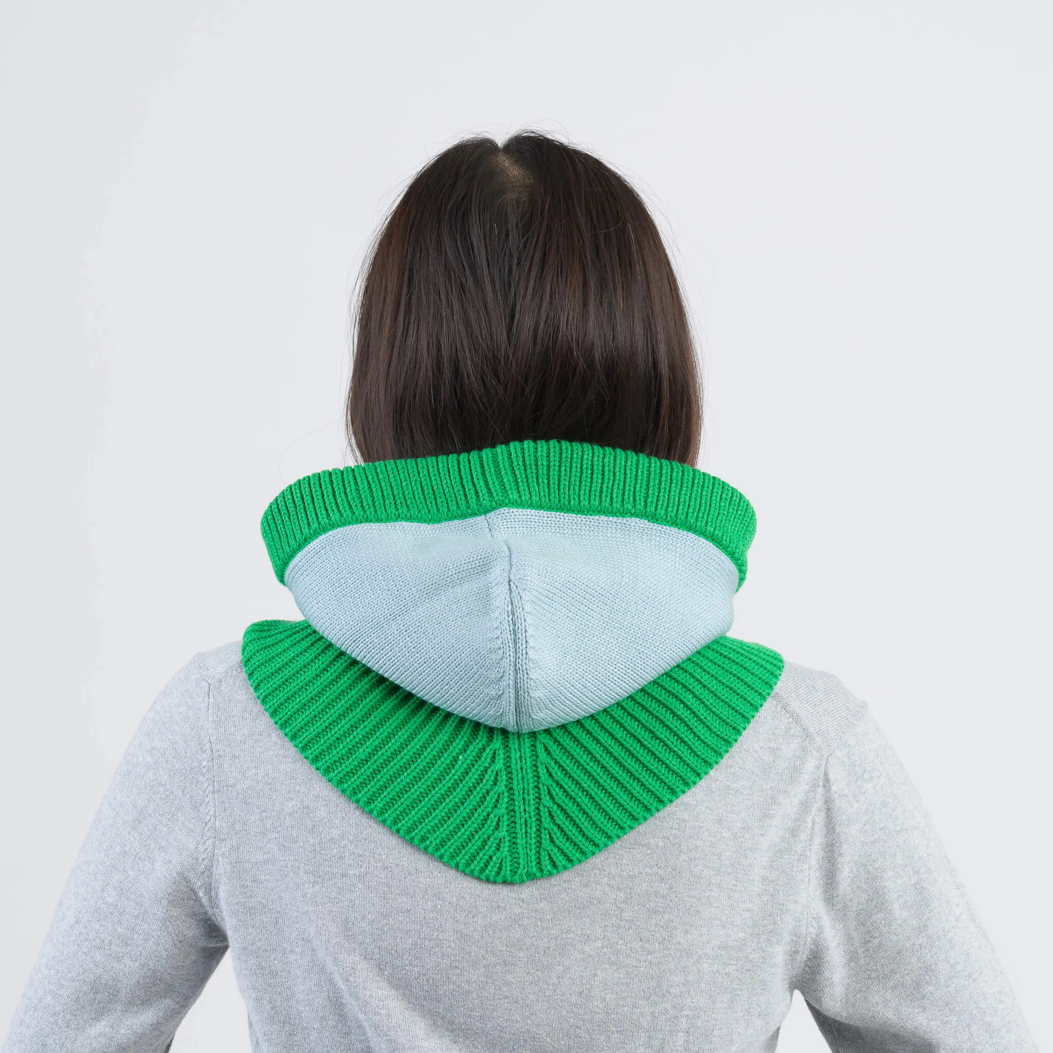 Colorblock Knit Hood