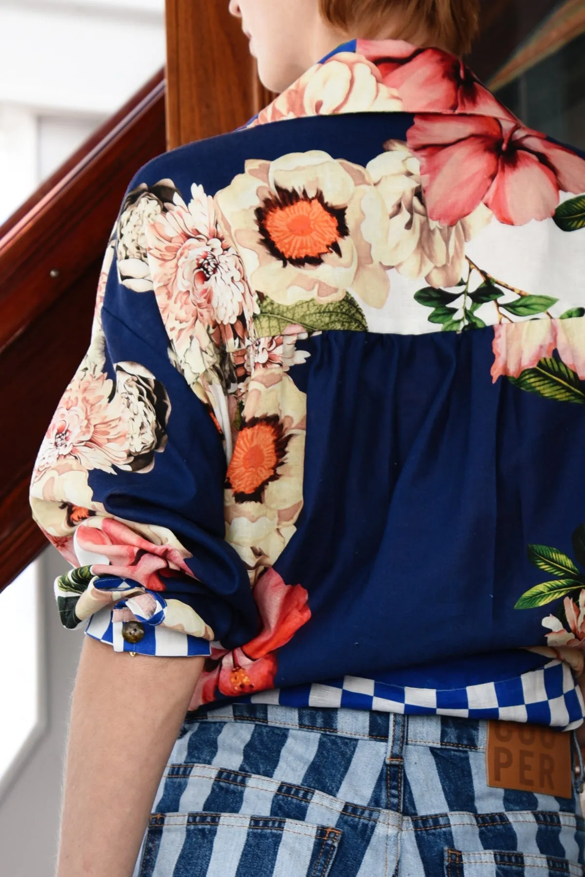 COOPER | SHIRT GAME SHIRT | BLUE WHITE FLORAL