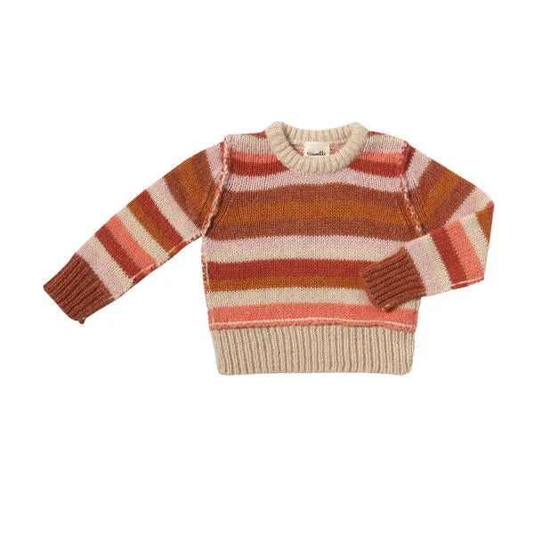 Coral Stripe Sweater