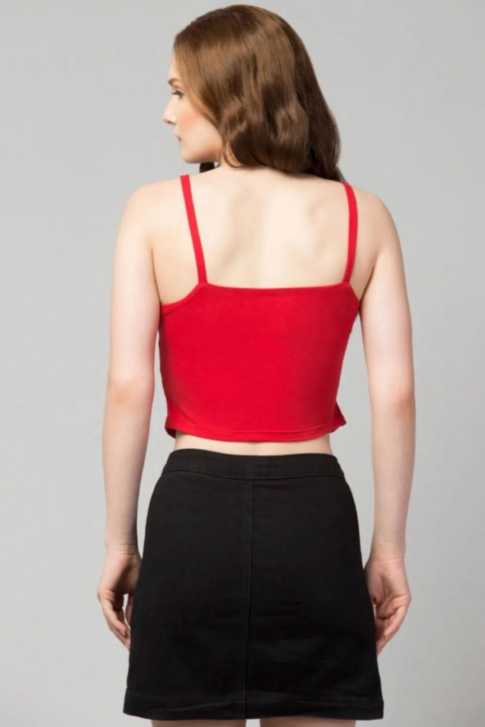 Crazy Nights Red Crop Top