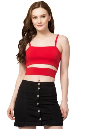 Crazy Nights Red Crop Top