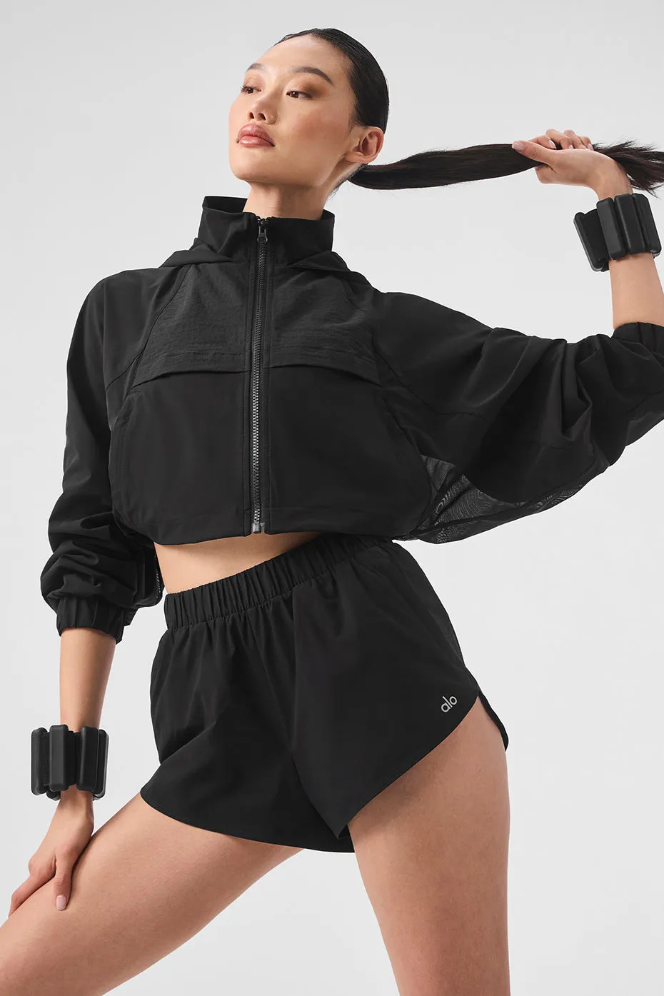 Cropped Playmaker Jacket - Black