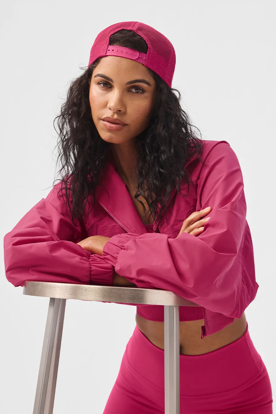 Cropped Playmaker Jacket - Pink Summer Crush