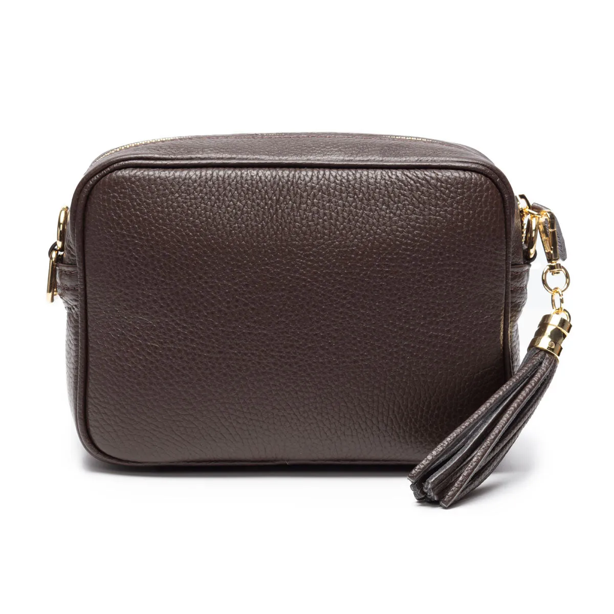 Crossbody Chocolate (Grey Diamonds Strap)