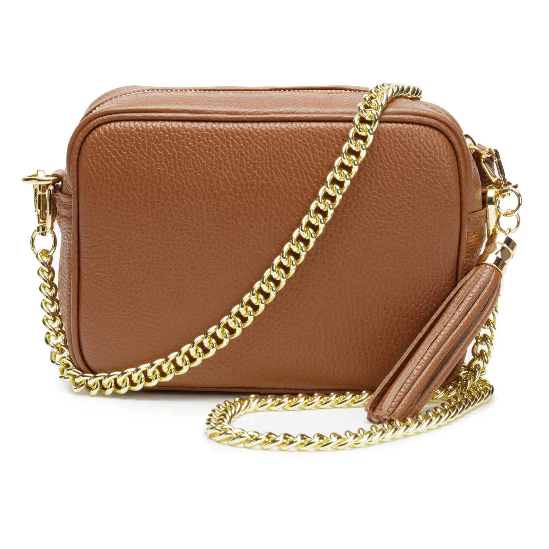 Crossbody Dark Tan (Gold Chain Strap)