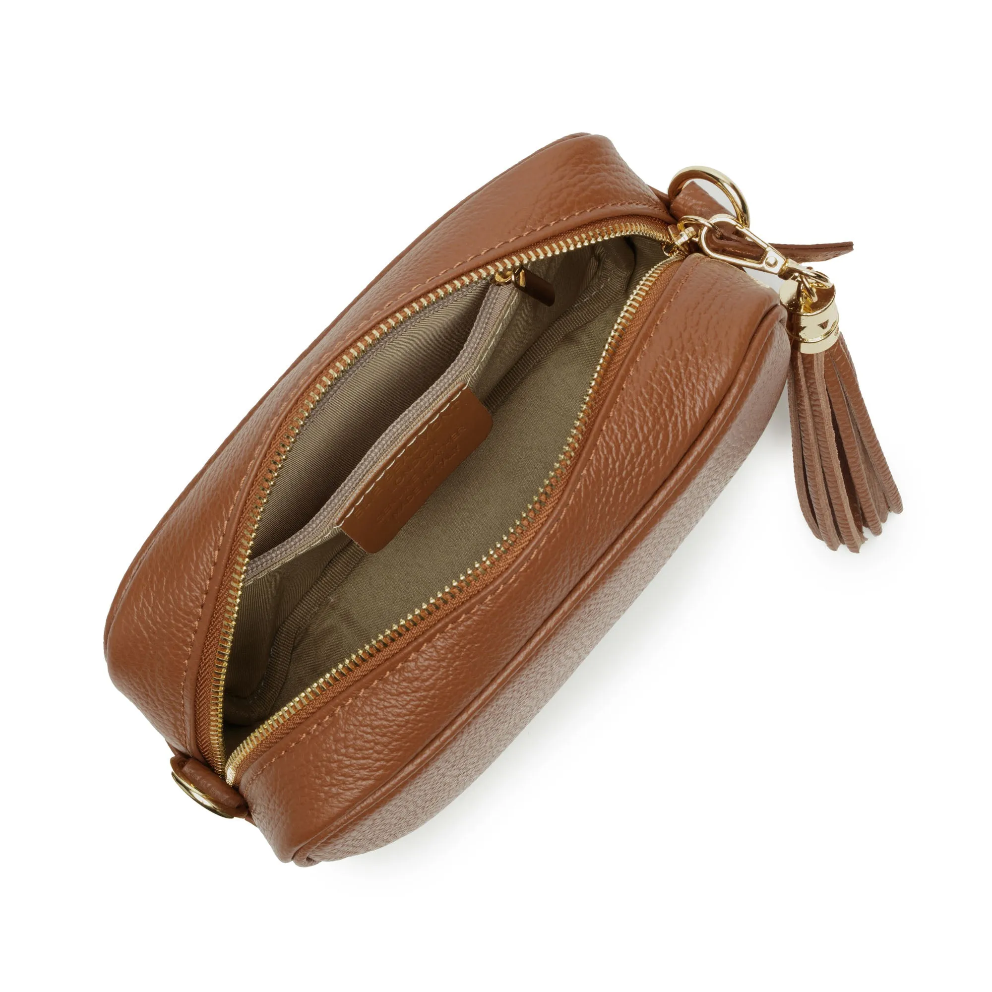 Crossbody Dark Tan (Gold Chain Strap)