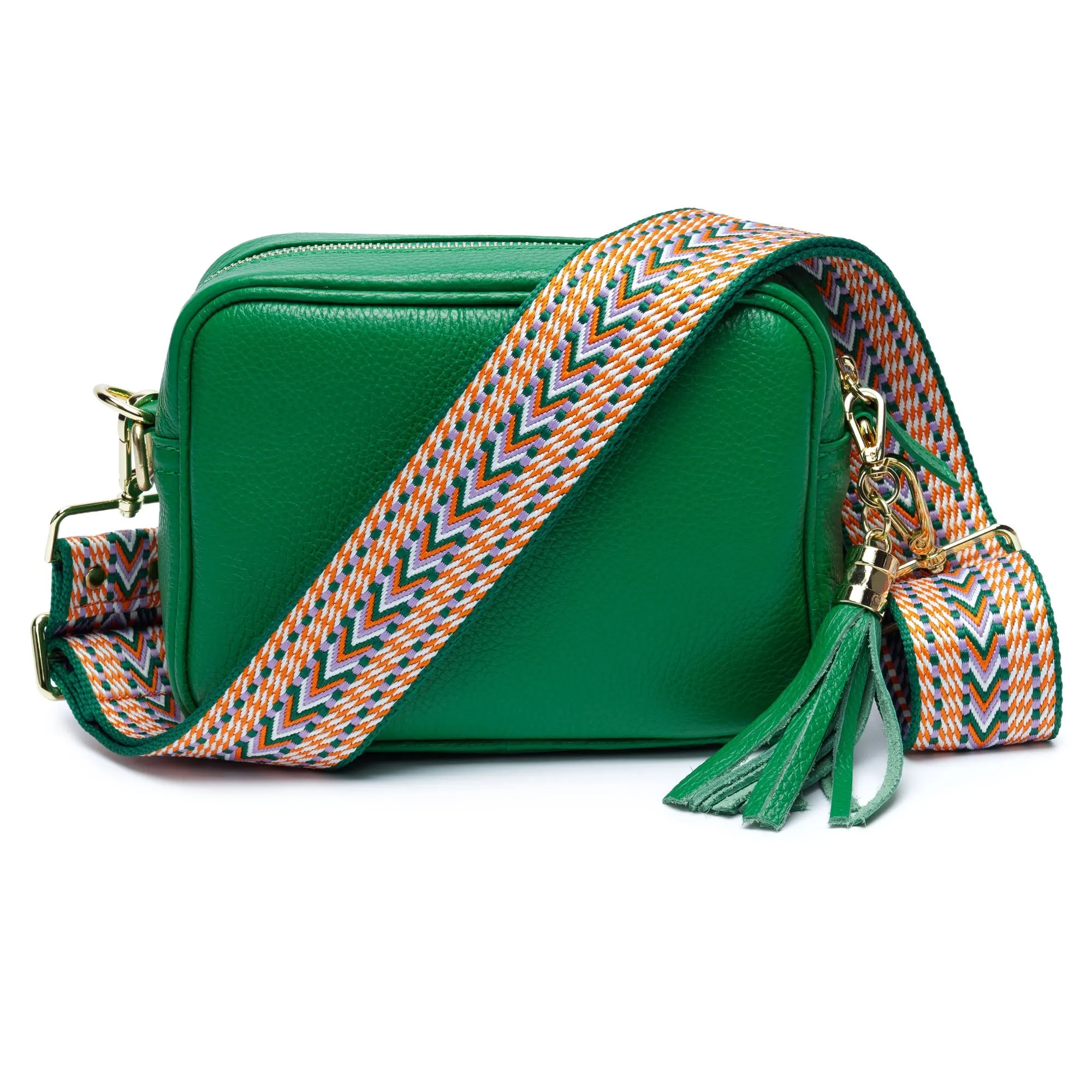 Crossbody Emerald ( Green Aztec Strap)