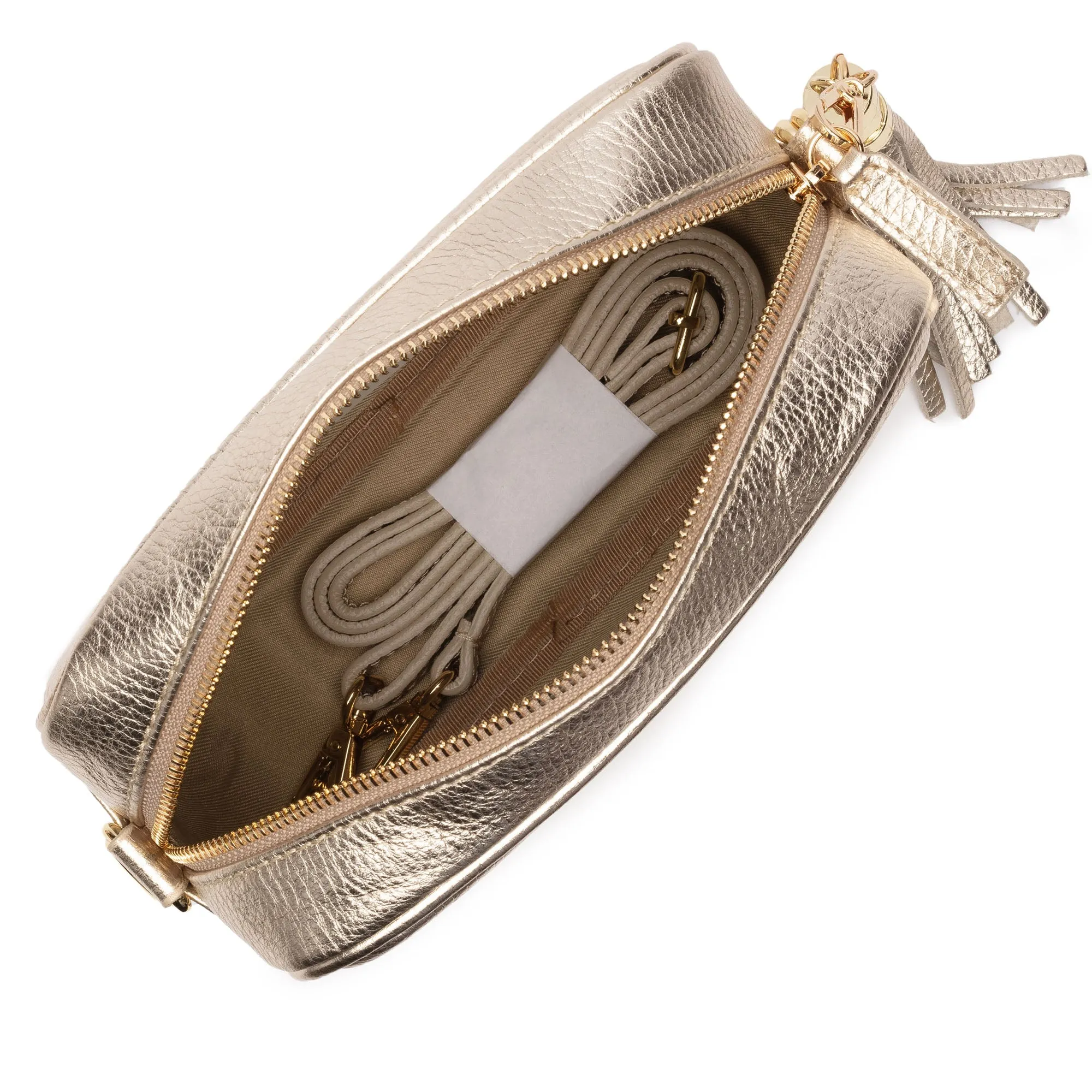 Crossbody Gold (Black/Gold/White strap)