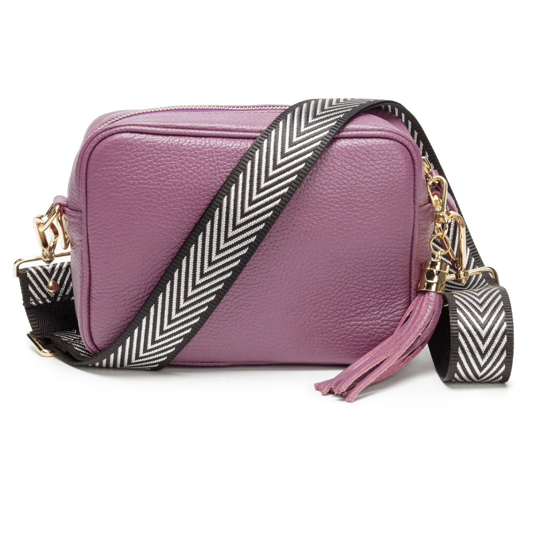 Crossbody Grape (Silver Chevron)