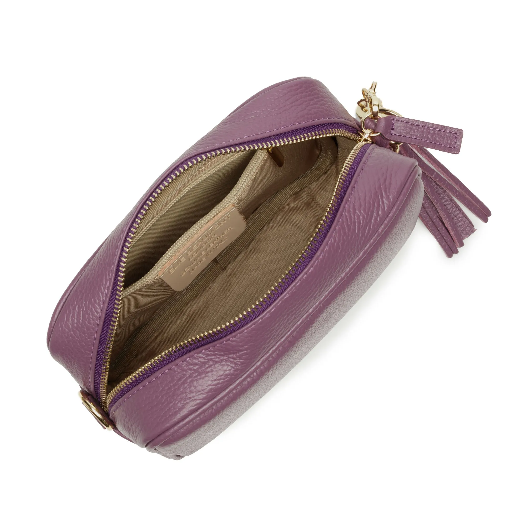 Crossbody Grape (Silver Chevron)