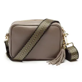 Crossbody Grey (Gold Chevron strap)