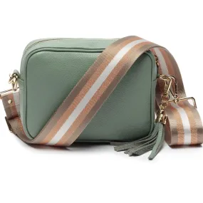 Crossbody Mint (Champagne Stripes Strap)