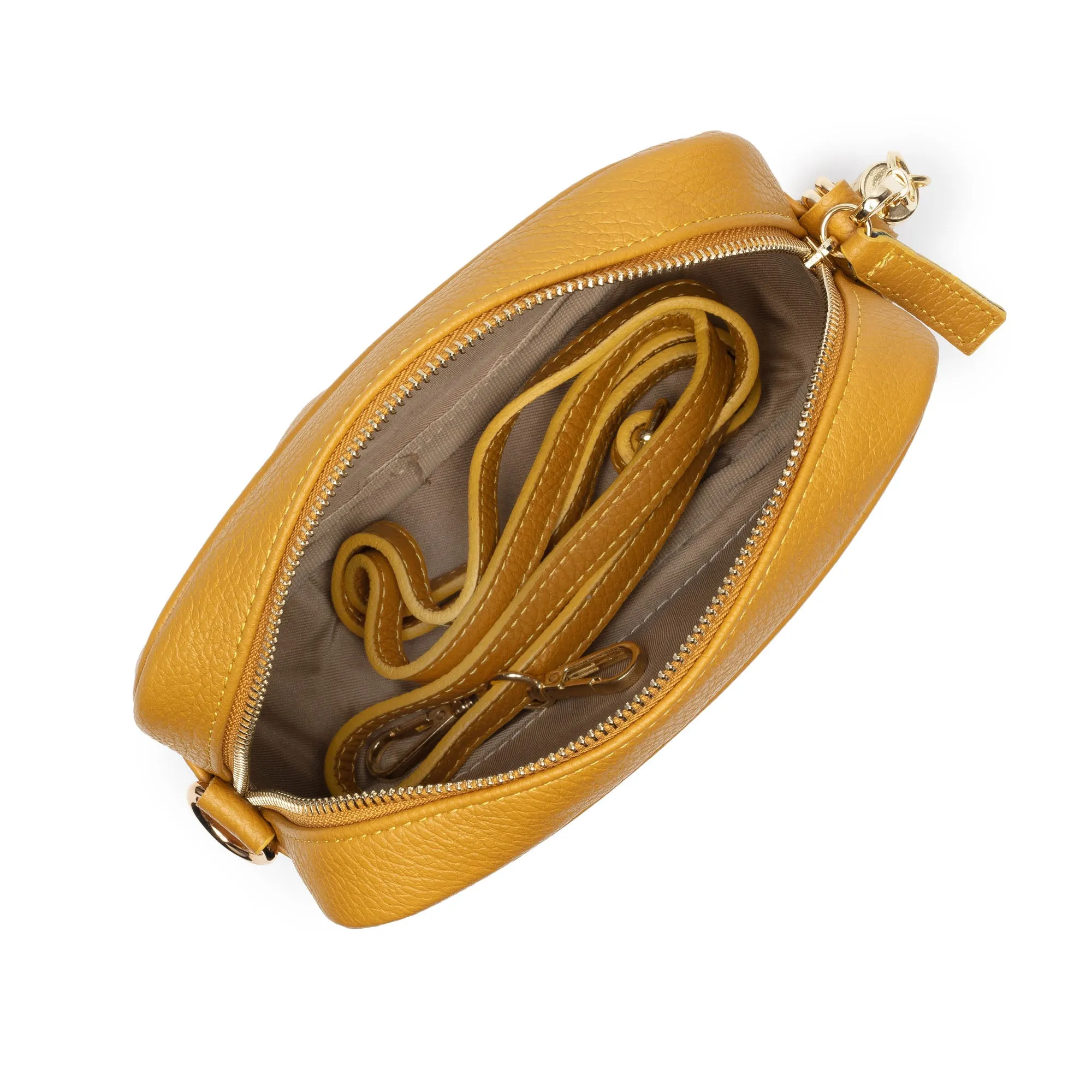 Crossbody Mustard (Gold Chevron strap)