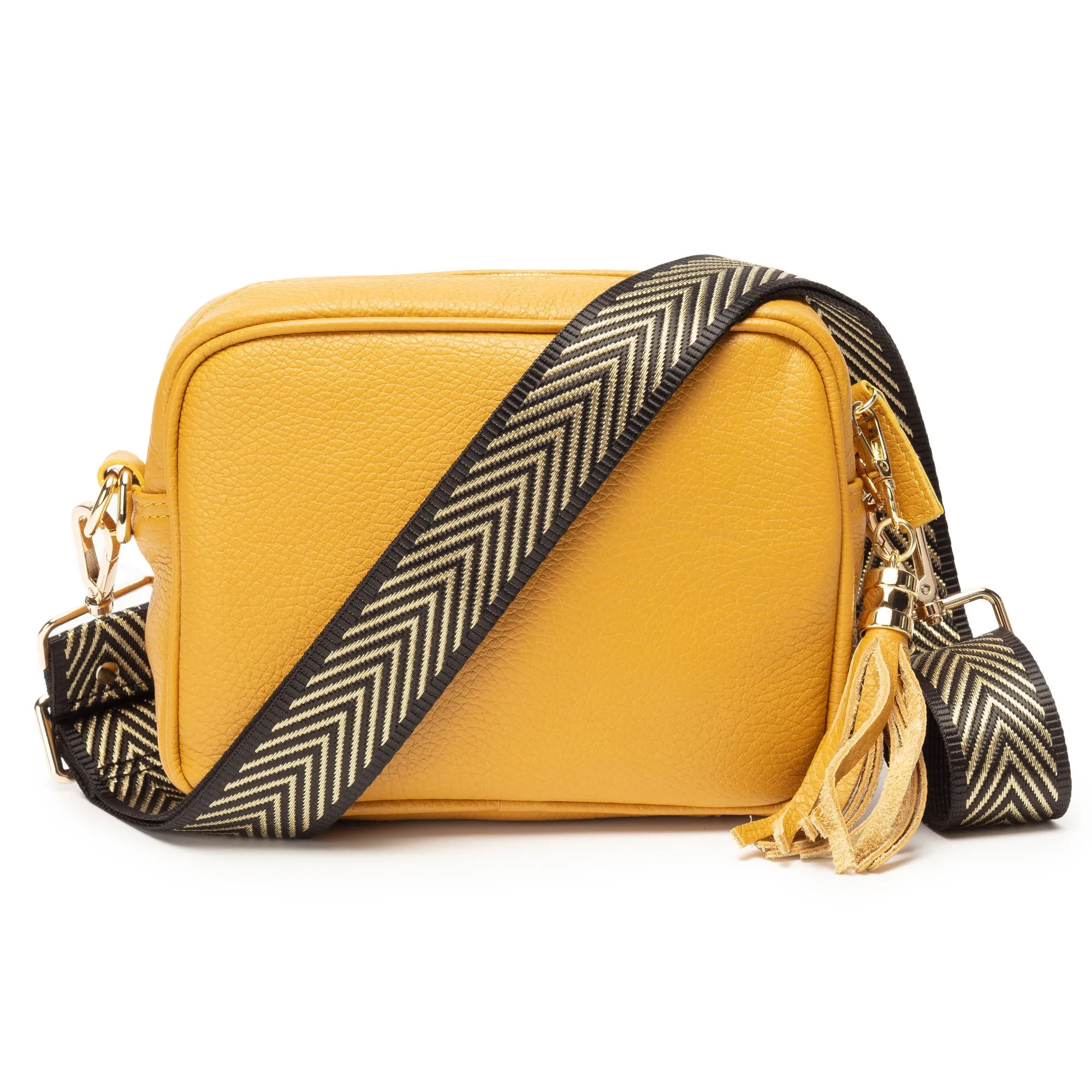 Crossbody Mustard (Gold Chevron strap)