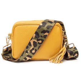 Crossbody Mustard (Olive Leopard strap)