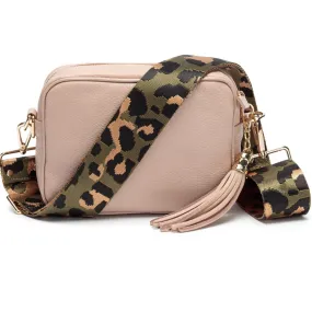 Crossbody Nude (Olive Leopard Strap)