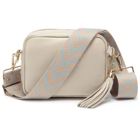 Crossbody  Stone ( Sky Blue Chevron )