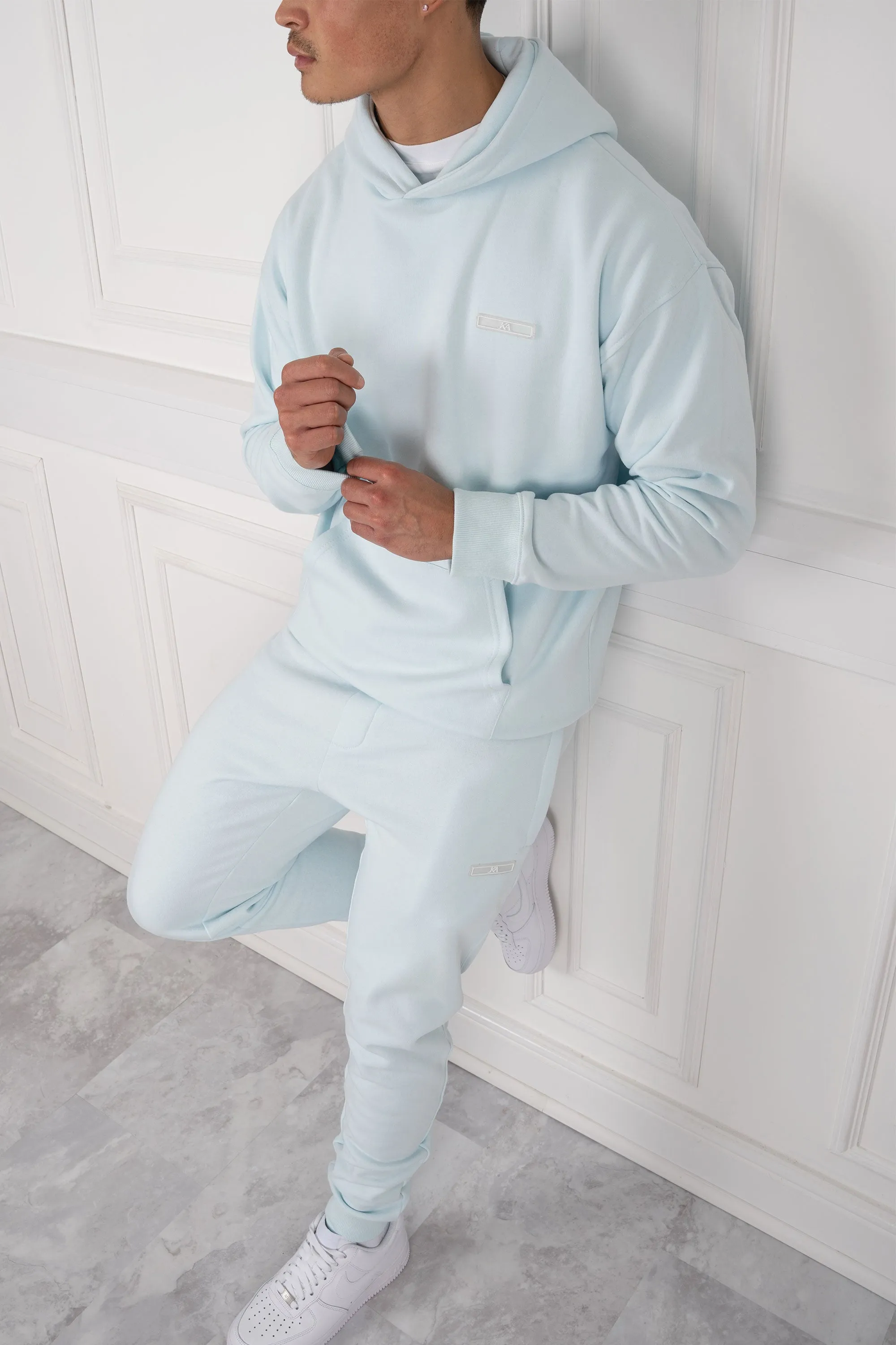 Day To Day Slim Fit Full Tracksuit - Pastel Blue