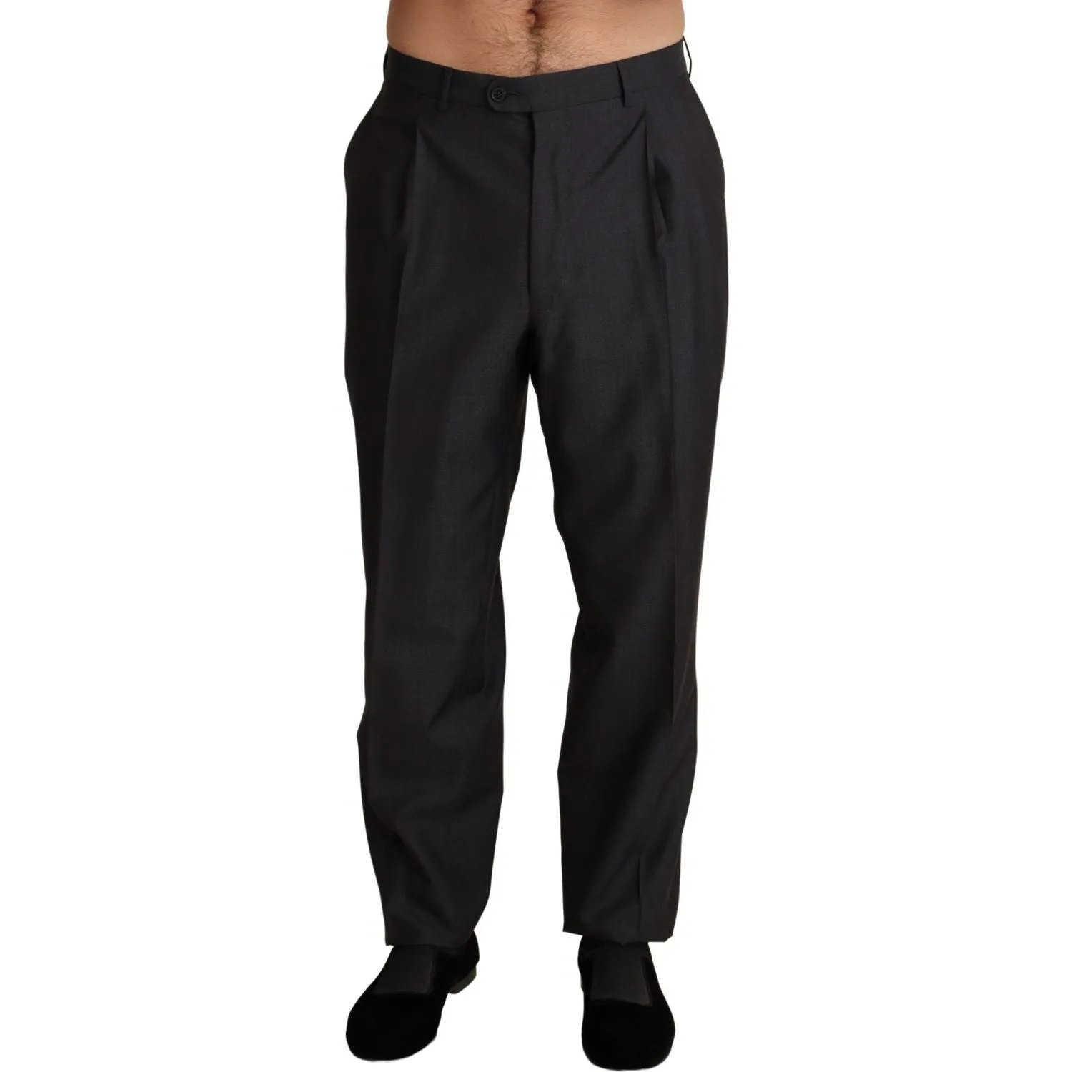 Dolce & Gabbana Elegant Gray Skinny Dress Trousers