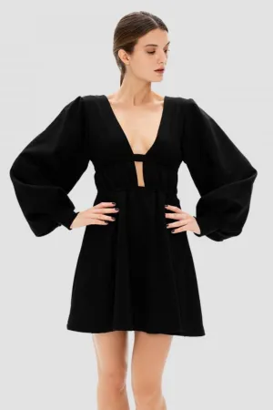 Dont Think Twice Black Mini Dress