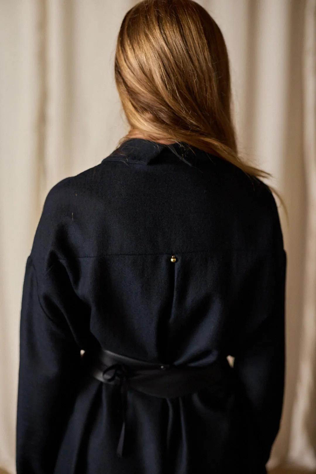 Dress Coat | Japanese Wool Gauze Black