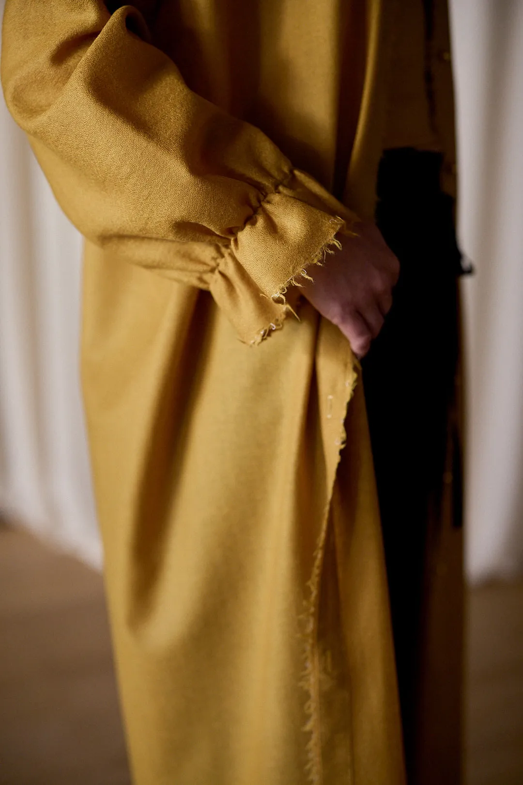 Dress Coat | Japanese Wool Gauze Gold