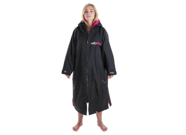 Dryrobe Advance Long Sleeve -Medium - 4 Colouways - Black/Blue, Black Red, Black/Grey & Black/Pink