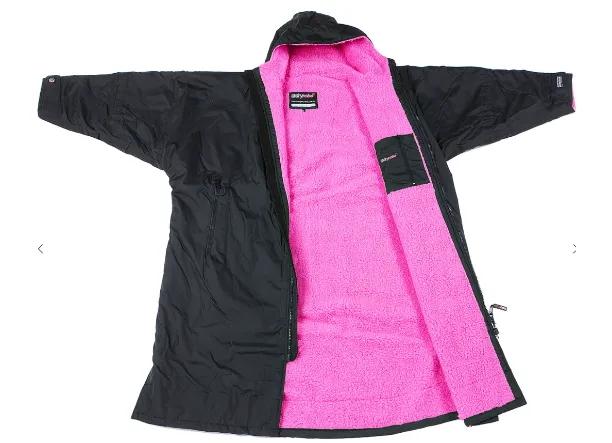 Dryrobe Advance Long Sleeve -Medium - 4 Colouways - Black/Blue, Black Red, Black/Grey & Black/Pink