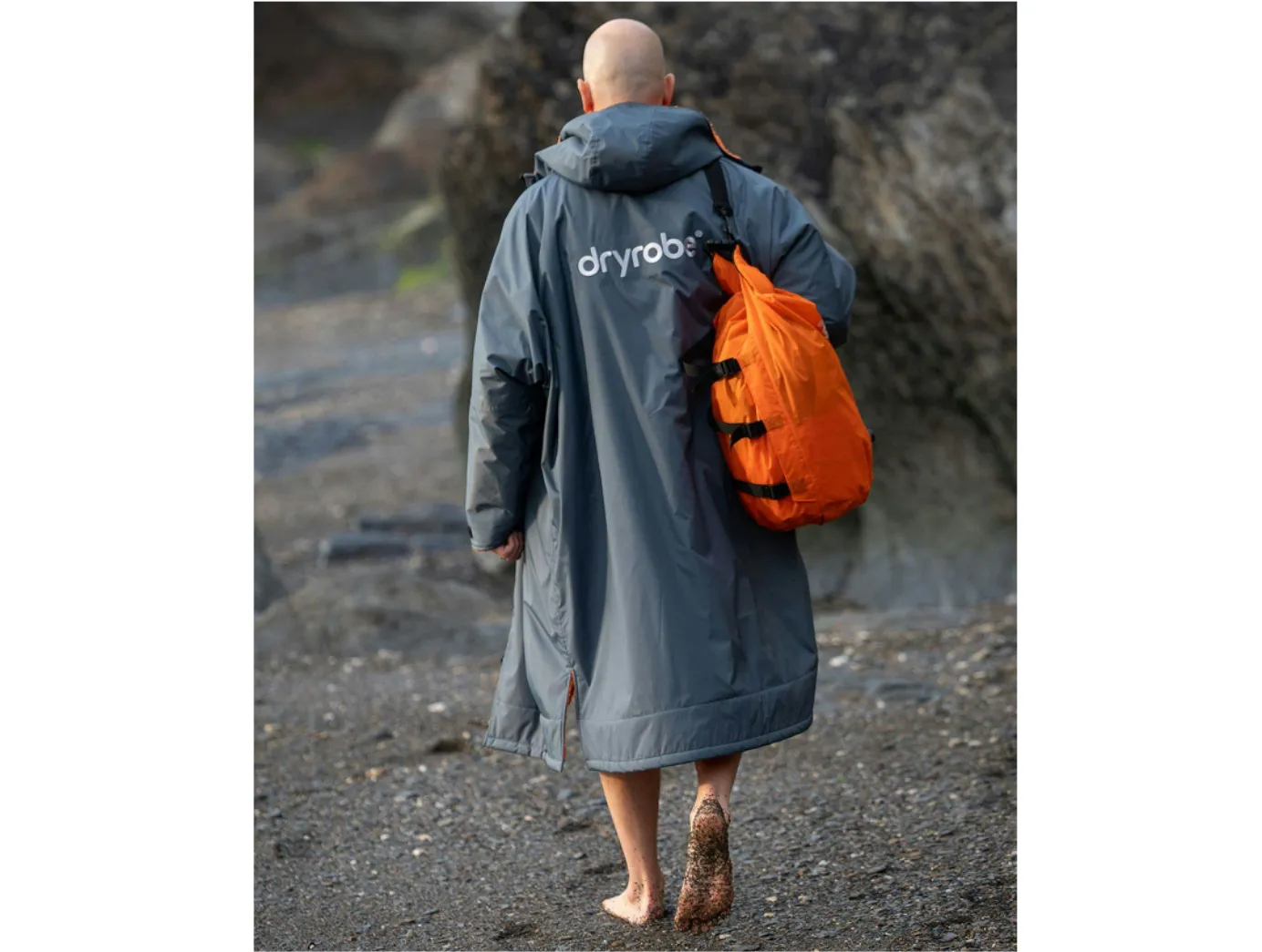 Dryrobe Advance V3 Long Sleeve Dark Grey/Orange - Sixes Small/Medium/Large/XL - All in Stock - NEW