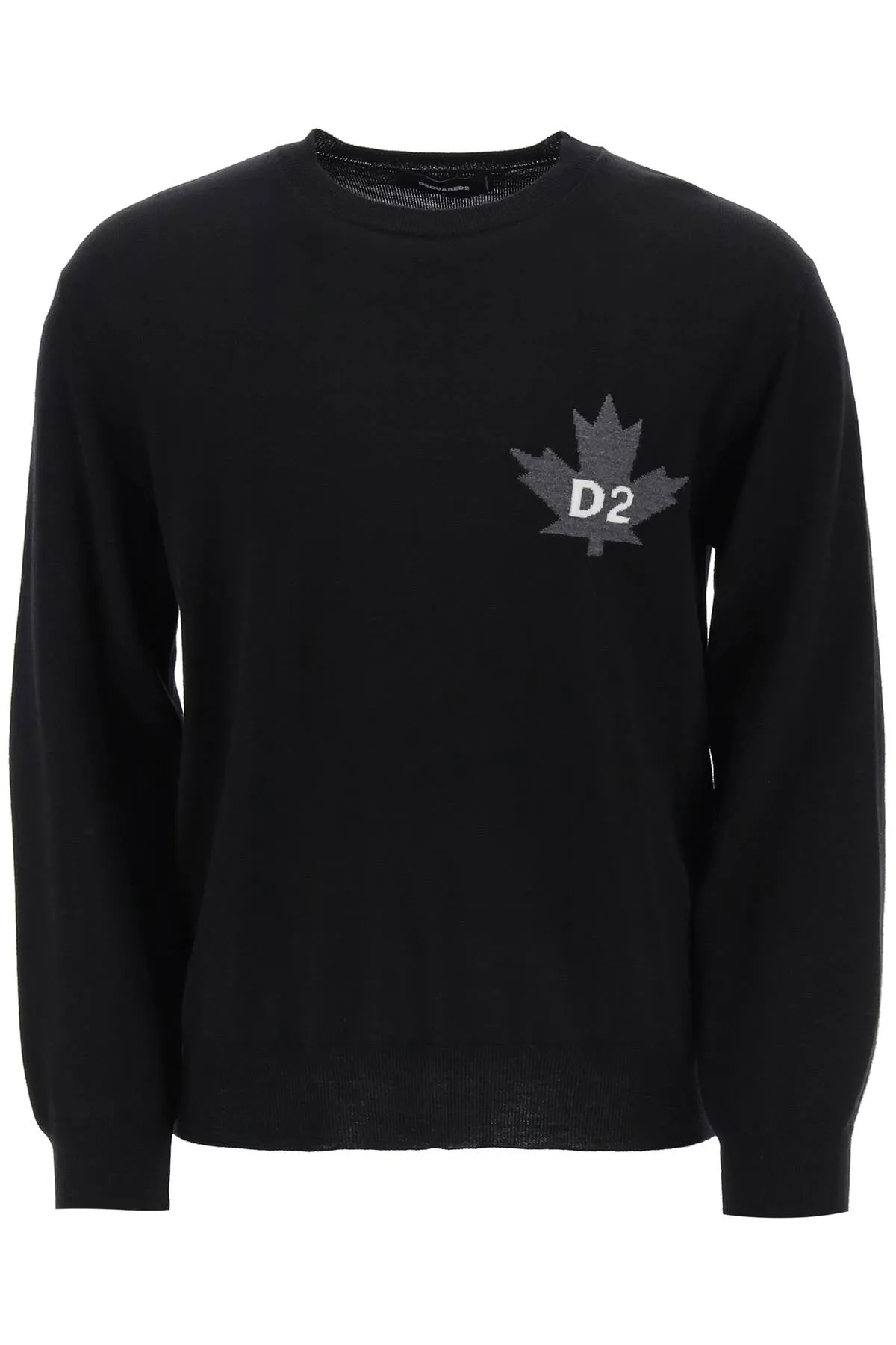 Dsquared2 d2 leaf wool sweater