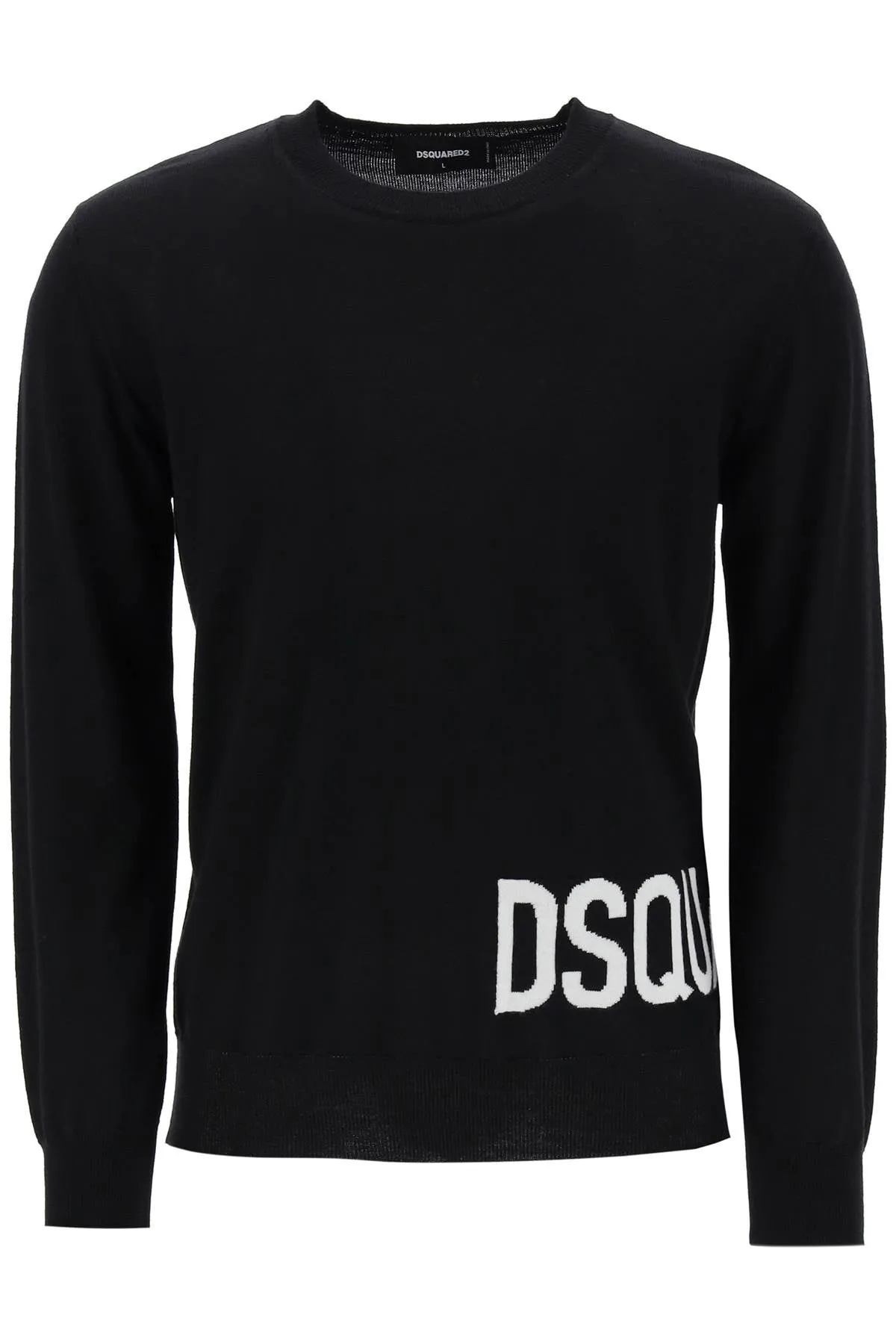 Dsquared2 sweater in virgin wool with jacquard logo