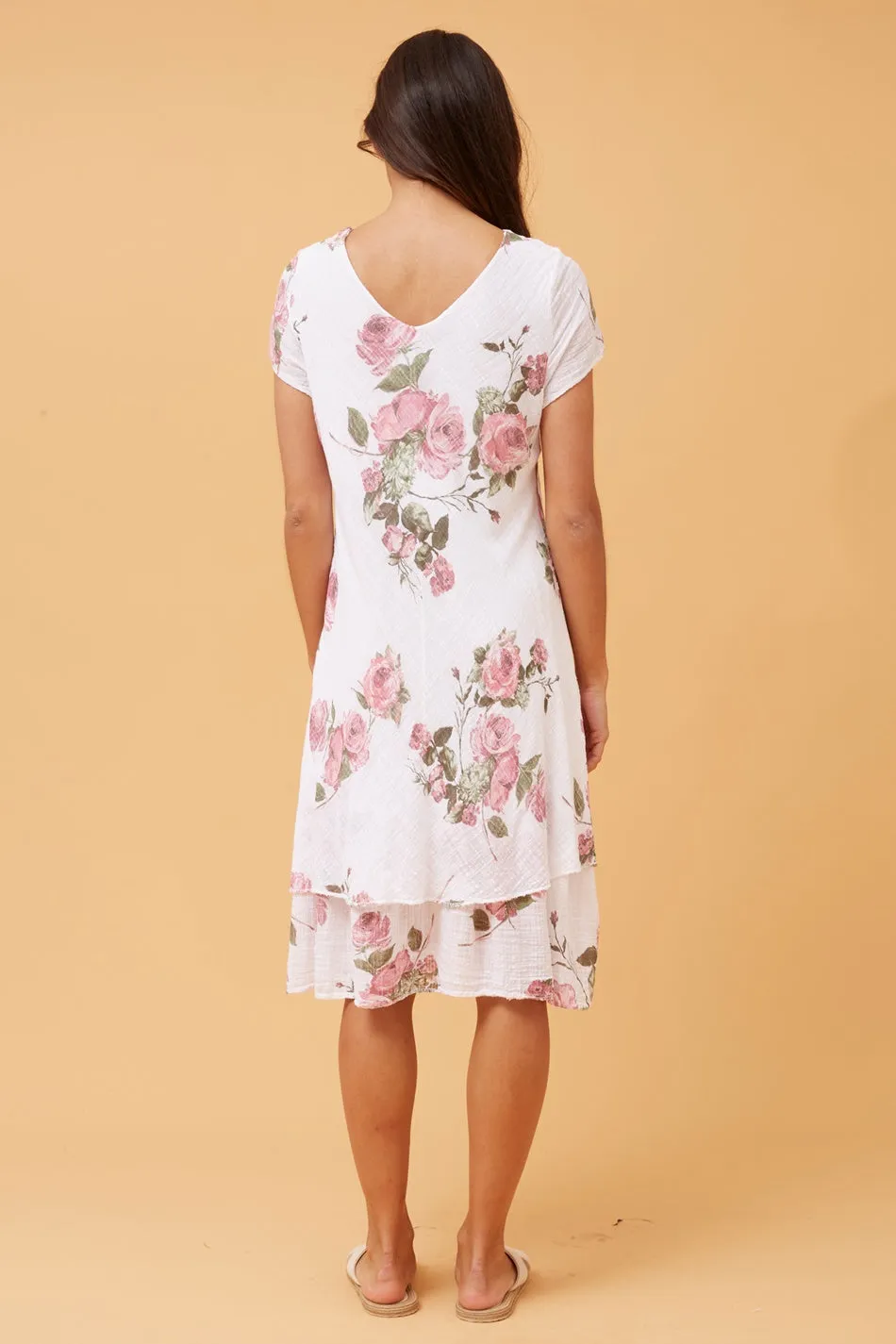 ELECTRA DOUBLE LAYER FLORAL DRESS