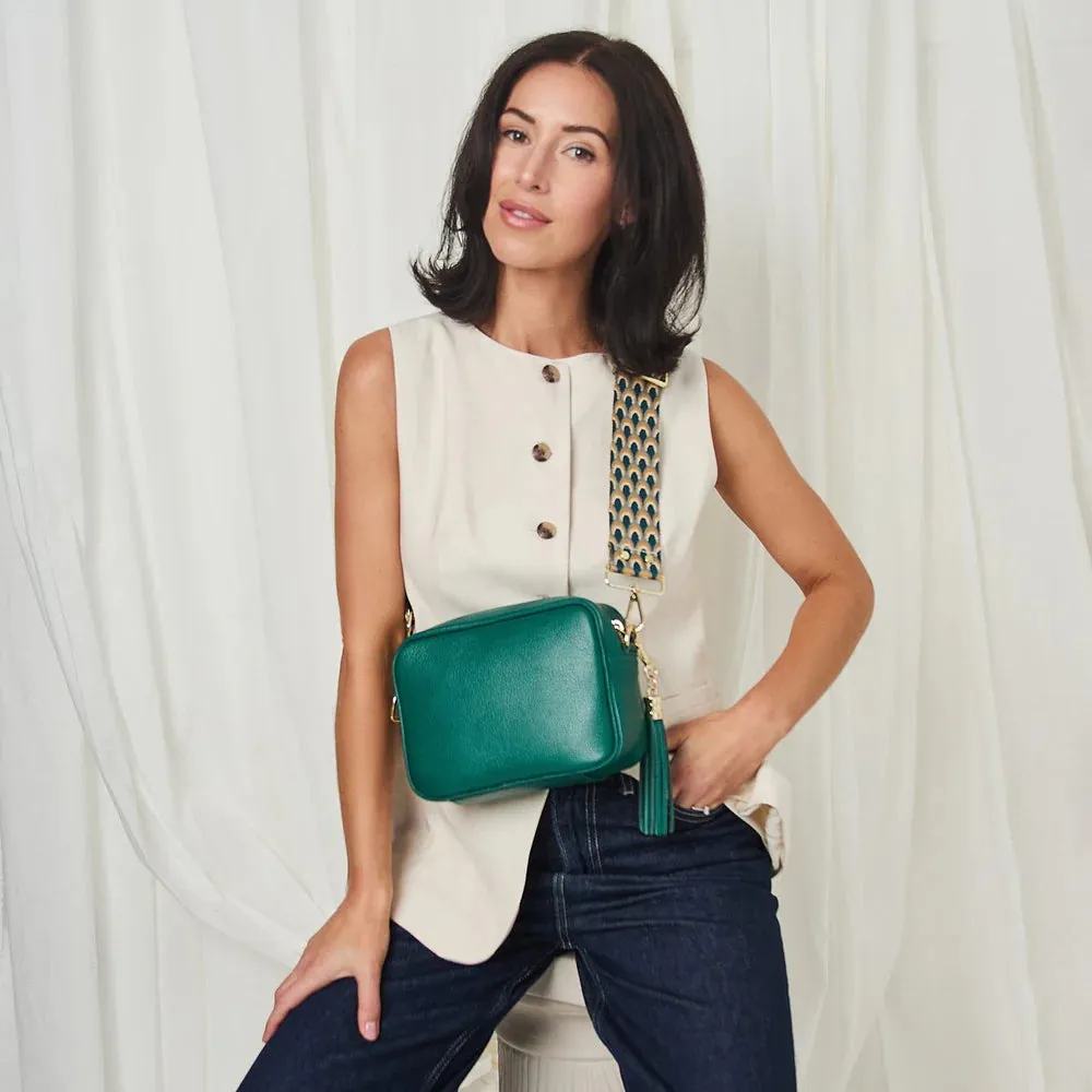 Elie Beaumont Crossbody Bag in Peacock Green