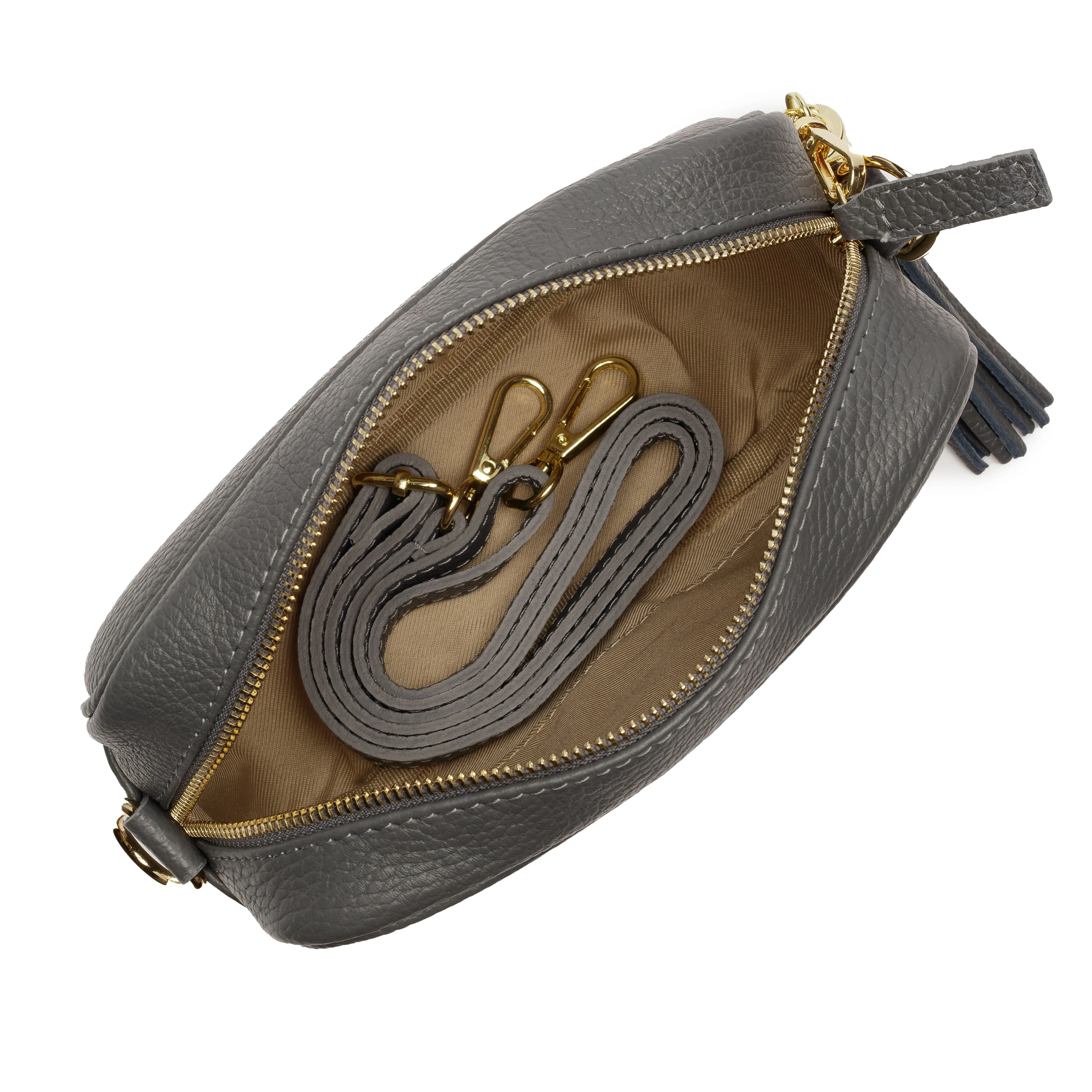 Elie Beaumont Crossbody Bag in Slate Grey