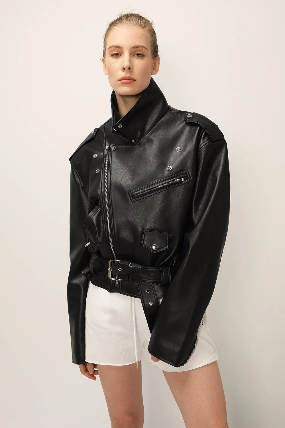 Emma Pleather Rider Jacket