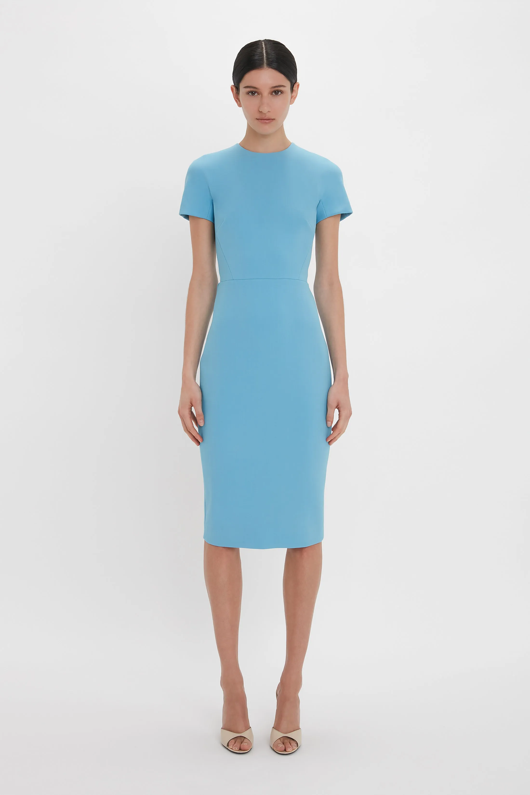 Exclusive Fitted T-Shirt Dress In Periwinkle Blue