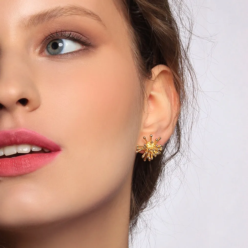 Explosion Gold Earrings